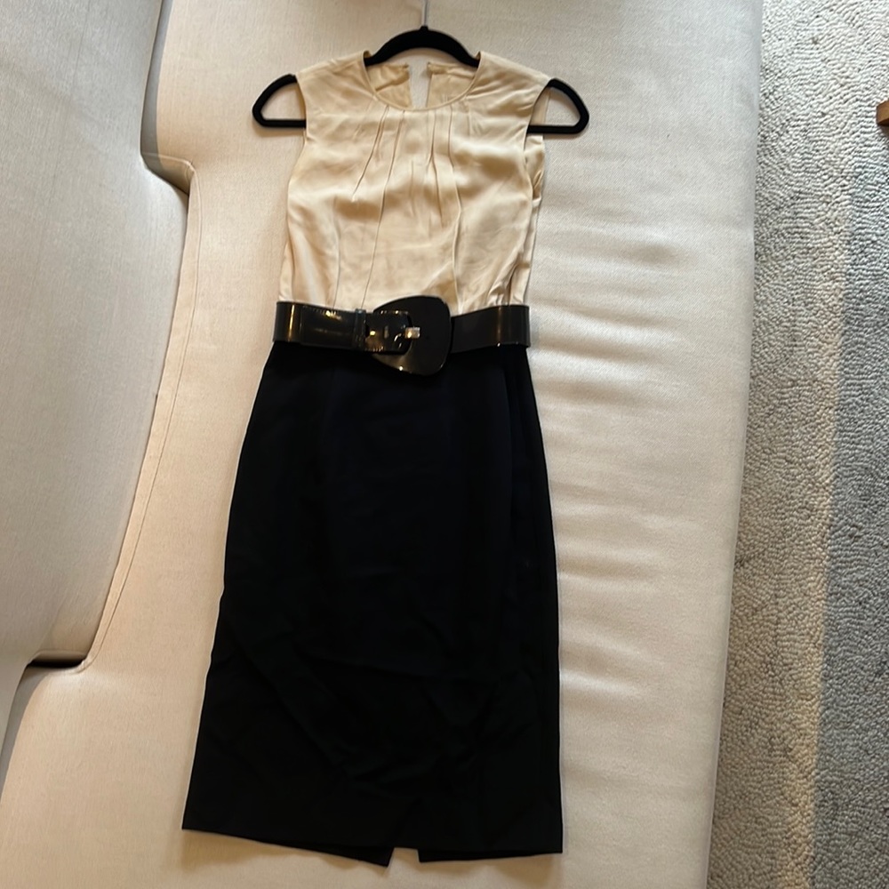 Michael Kors two toned belted dress